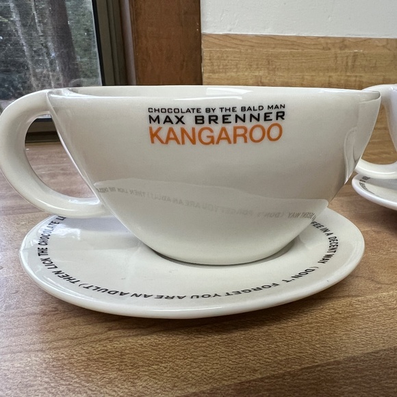 RARE MaxBrenner cup&saucer Latte Cappuccino 2sets NEW - Picture 2 of 8